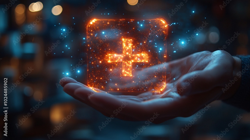 Soft Glow Lighting Effect in Hand Illustration Soft Glow Lighting Effect in Hand Illustration