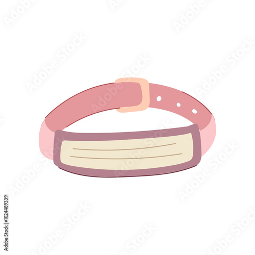 emergency medical bracelet cartoon. alert identification, health safety, allergy condition emergency medical bracelet sign. isolated symbol vector illustration