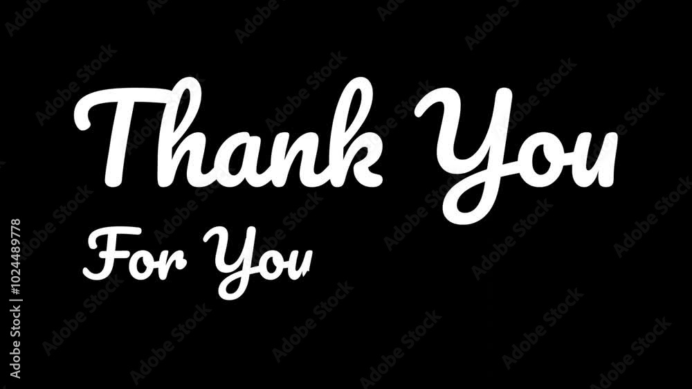 Thank you for your attention text animation suitable for presentations, social media posts, thank you notes and thanking audiences on black and white background Thank you for your attention text animation suitable for presentations, social media posts, thank you notes and thanking audiences on black and white background