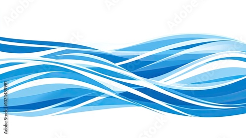 Wallpaper Mural Minimalistic one-color water flow background with smooth, fluid shapes, creating a calming and contemporary design ideal for various projects. Torontodigital.ca