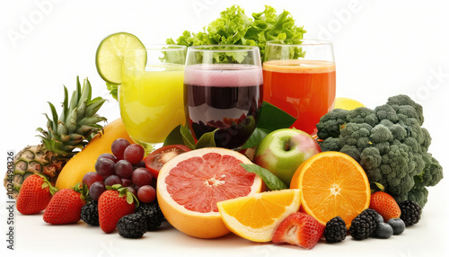 fruit juice and fruits