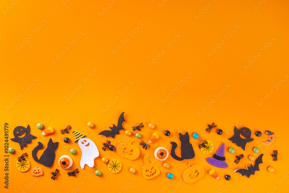 Fototapeta premium Halloween bright holiday background