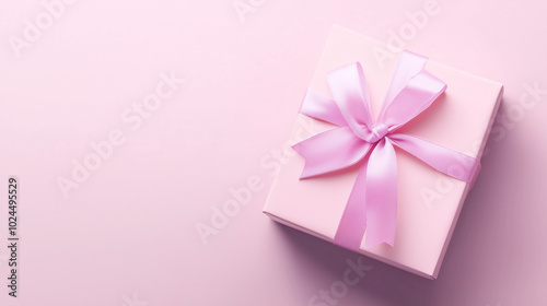 gift box on soft pink, ai, image, concept, conceptual, gift, box, lilac, rib