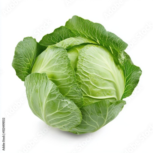 Cabbage isolated on white background, clipping path