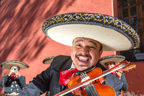 Traditional mexican Mariachi group in Merida, Yucatan, Mexico photo