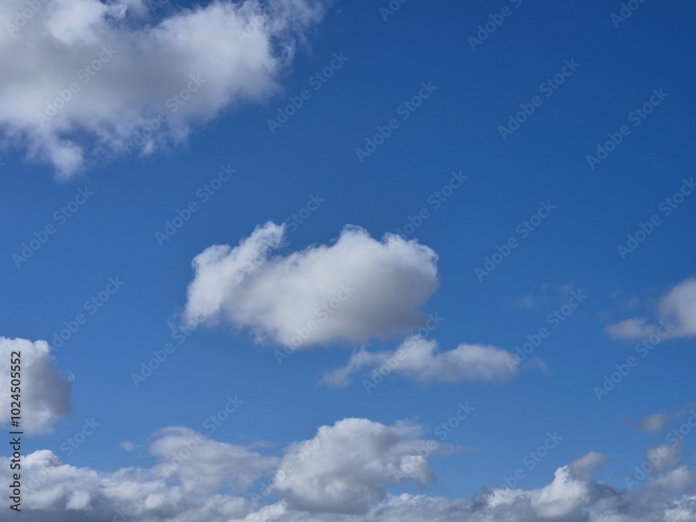 White clouds in summer sky background White clouds in summer sky background