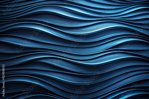 Macro wavy dark and blue abstract black wallpaper textured and layered abstract forms background futuristic