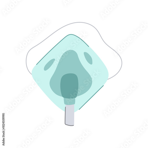 altitude oxygen mask cartoon. aviation medical, portable resuscitation, equipment protection altitude oxygen mask sign. isolated symbol vector illustration