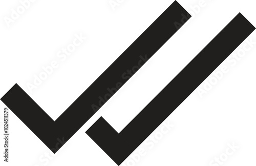  Double checkmark icon. All done, Accepted  icon  isolated on white background. vector illustration
