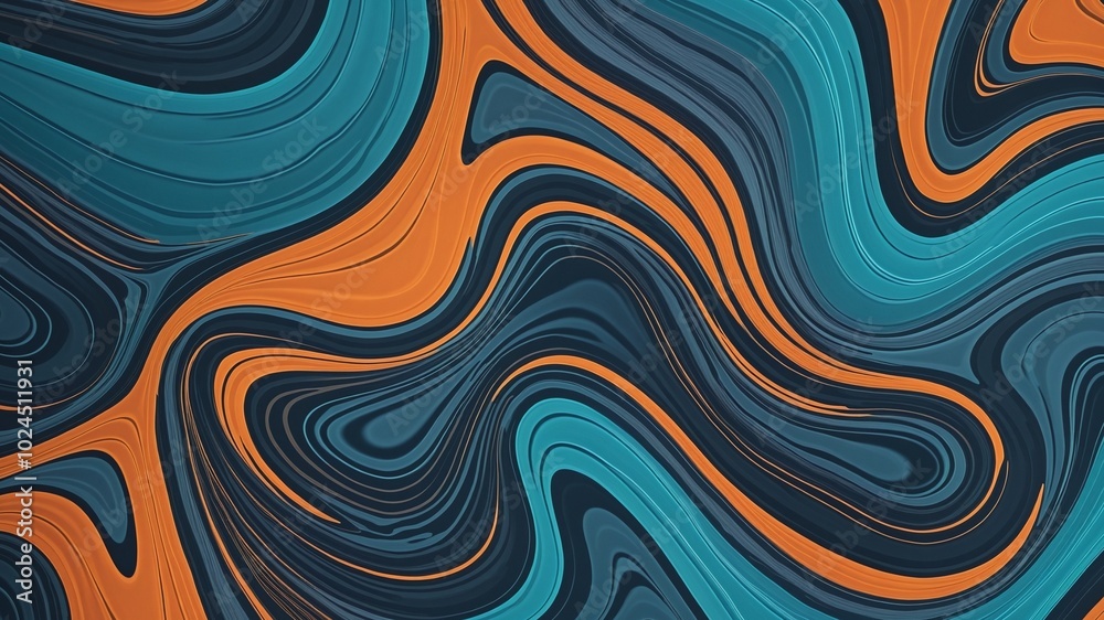 Bold Abstract Pattern with DarkSlateBlue, Cyan, and Sienna Organic Shapes Bold Abstract Pattern with DarkSlateBlue, Cyan, and Sienna Organic Shapes