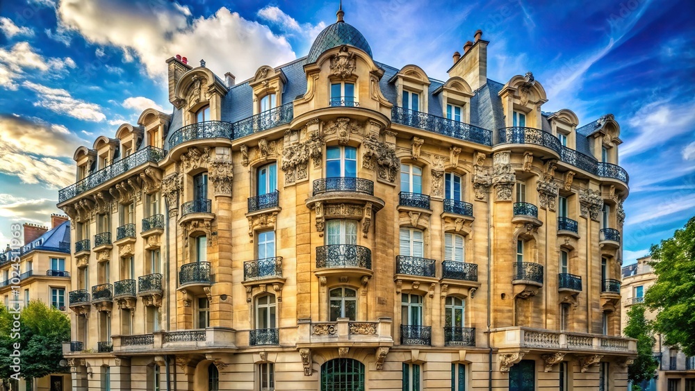 Fototapeta premium Magnificent art nouveau Lavirotte building on Rapp Avenue in Paris