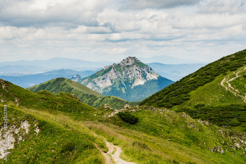Fototapeta premium Views of Velky Rozsutec in Mala Fatra National Park