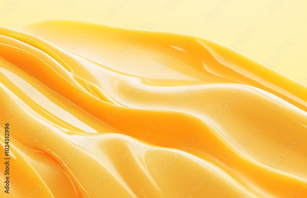 Smooth lines of melted cheese running down