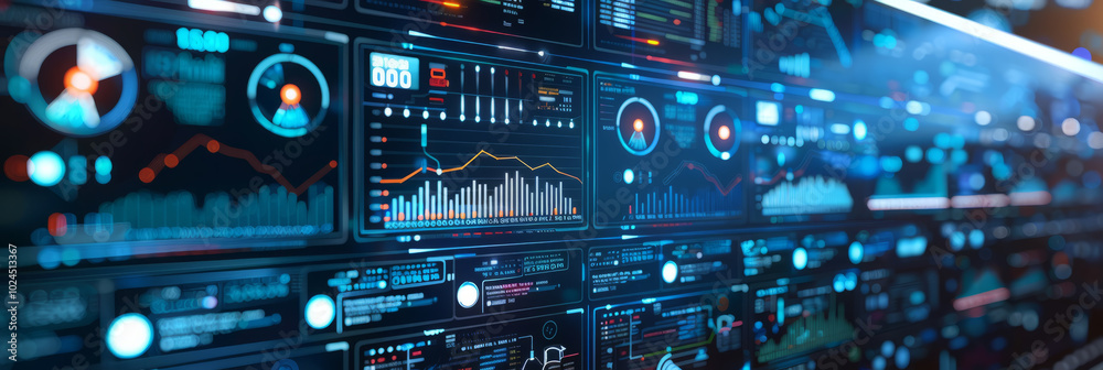 A high-tech computer screen displaying a detailed network monitoring dashboard with real-time data analytics and system health indicators. A high-tech computer screen displaying a detailed network monitoring dashboard with real-time data analytics and system health indicators.