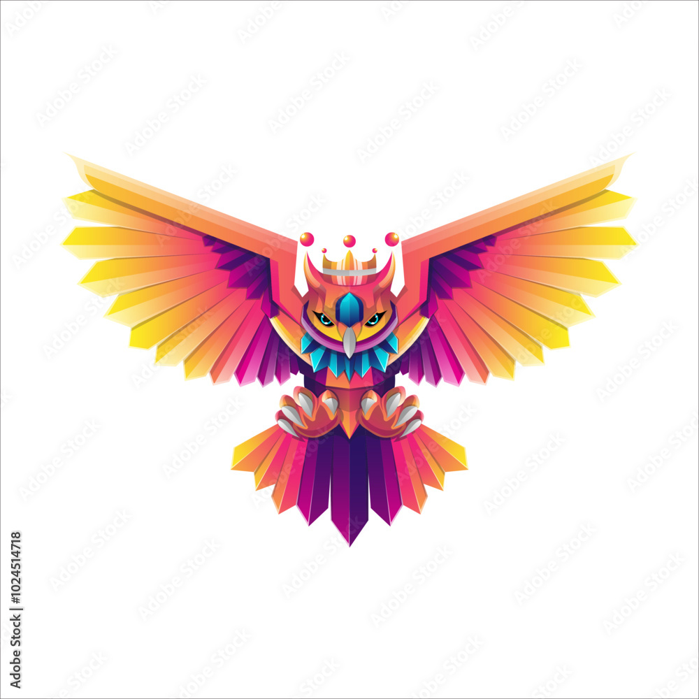 Fototapeta premium Owl Gradient Logo Template