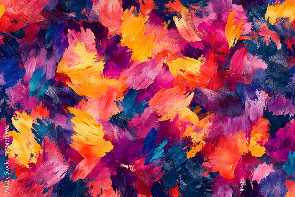 Seamless Pattern of Colorful abstract painting with many different colors and brush strokes Seamless Pattern of Colorful abstract painting with many different colors and brush strokes