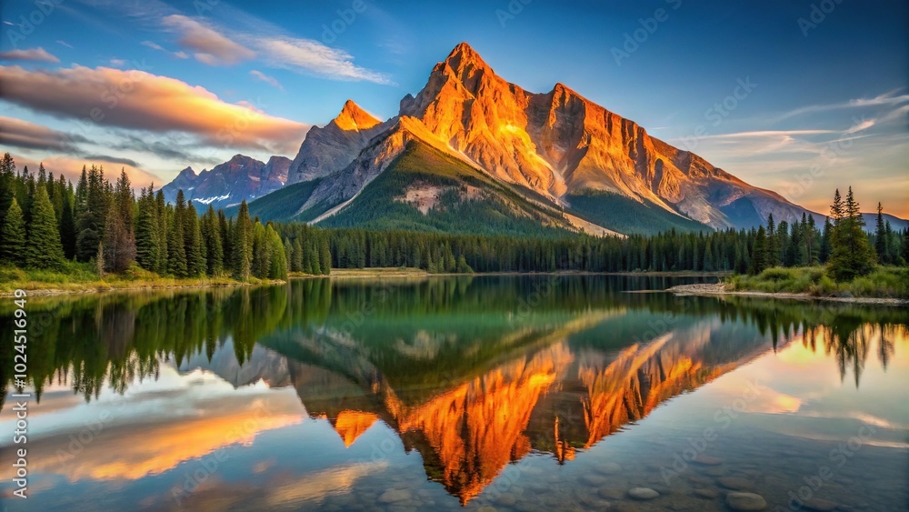 Fototapeta premium majestic mountain reflections