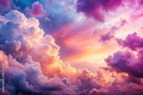 Majestic pink and purple cloud formations against a blue sky