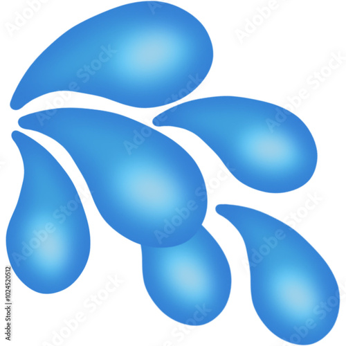Hand drawn water drops