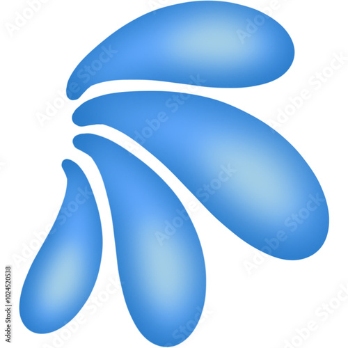 Hand drawn water drops