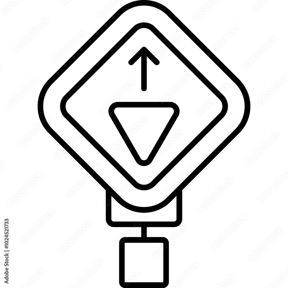 Yield Ahead Icon Yield Ahead Icon