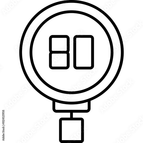 Speed Limit 80 Icon