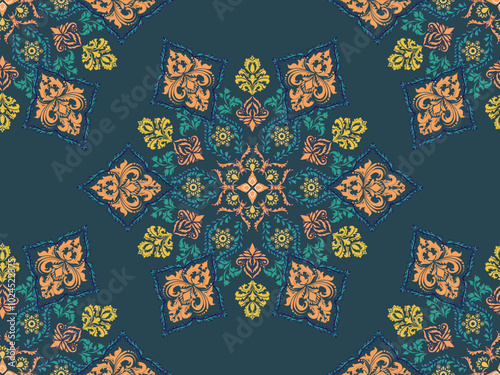 seamless pattern with flowers