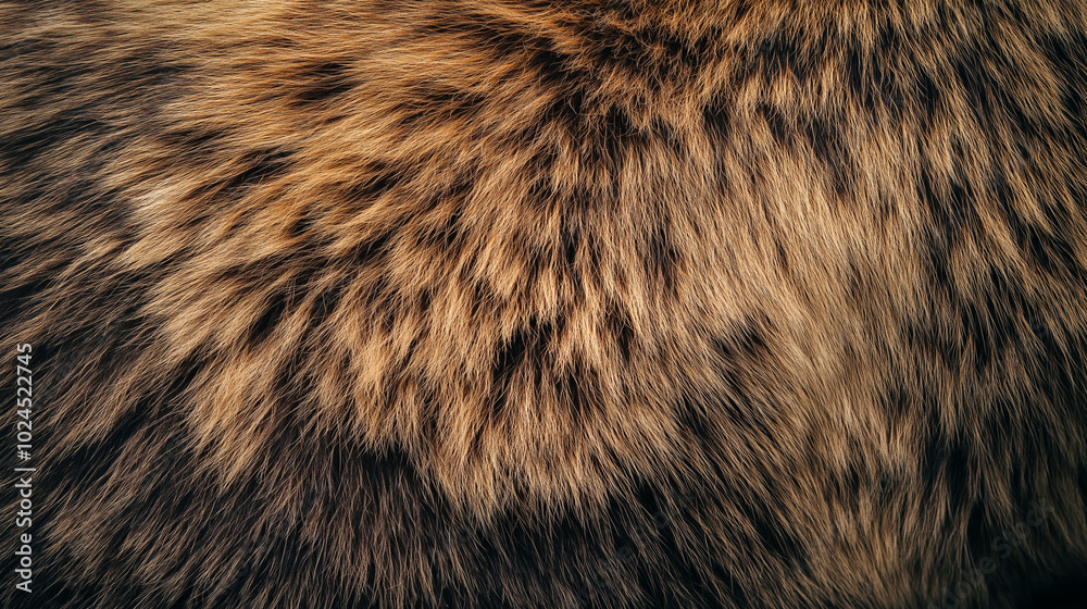 Close-up of spotted animal fur with rich brown and black tones, natural and wild pattern, high-resolution texture for design and creative backgrounds Close-up of spotted animal fur with rich brown and black tones, natural and wild pattern, high-resolution texture for design and creative backgrounds