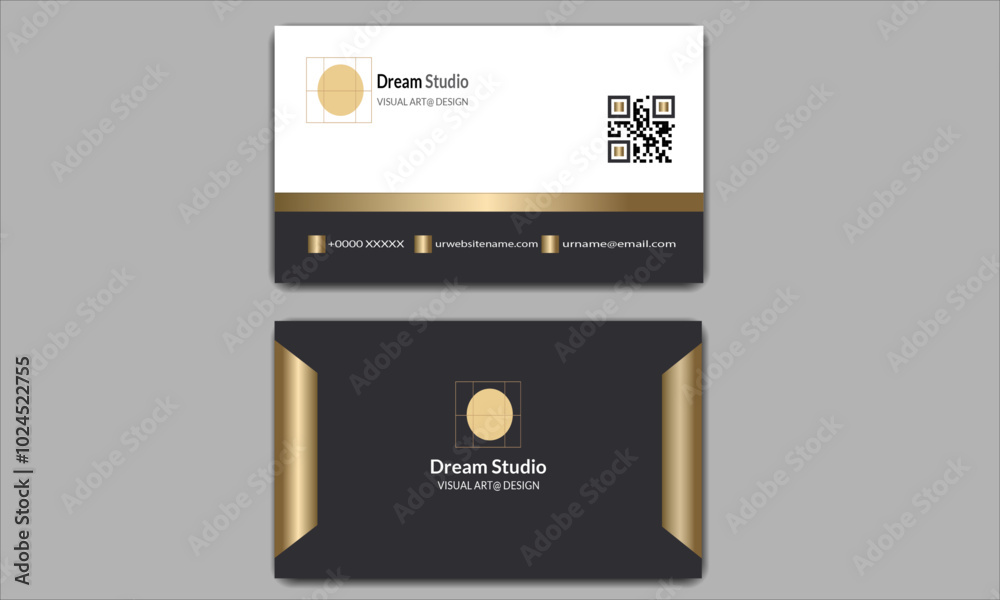Naklejka premium Bold Branding Business Card Layout | Creative Graphic Business Card Template