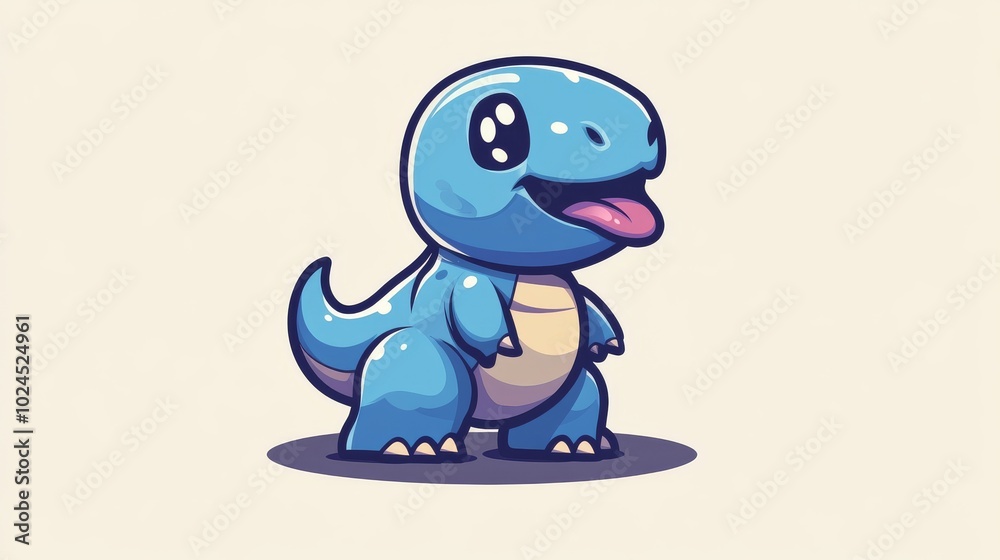 Featured in a light blue background, this cute blue cartoon dinosaur holds its tongue out like a kid. Perfect for children's illustrations, fun designs, and playful artwork. Featured in a light blue background, this cute blue cartoon dinosaur holds its tongue out like a kid. Perfect for children's illustrations, fun designs, and playful artwork.