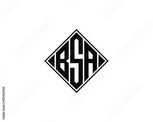 BSA logo design vector template. BSA