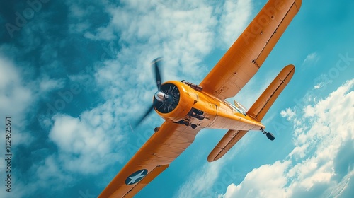 Acrobatic Airplane Performing at Air Show Against Blue Sky