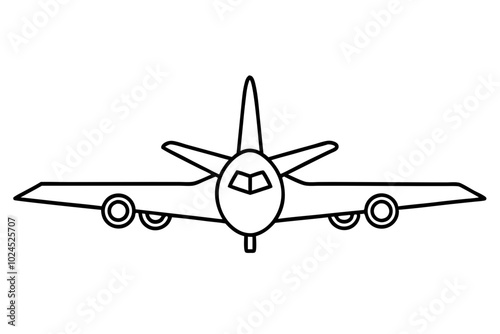 skywriting plane line icon vector illustration.