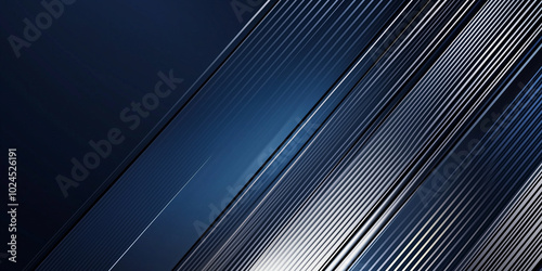Sfondo astratto blu scuro con linee diagonali argentate, illustrazione vettoriale, design di presentazioni aziendali, alta risoluzione, stile fotografico professionale, elegante e sofisticato.