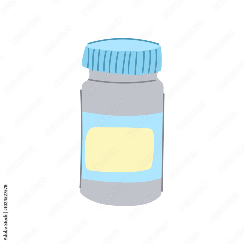 medication pill bottle cartoon. pharmacy container, safety cap, dosage refill medication pill bottle sign. isolated symbol vector illustration medication pill bottle cartoon. pharmacy container, safety cap, dosage refill medication pill bottle sign. isolated symbol vector illustration