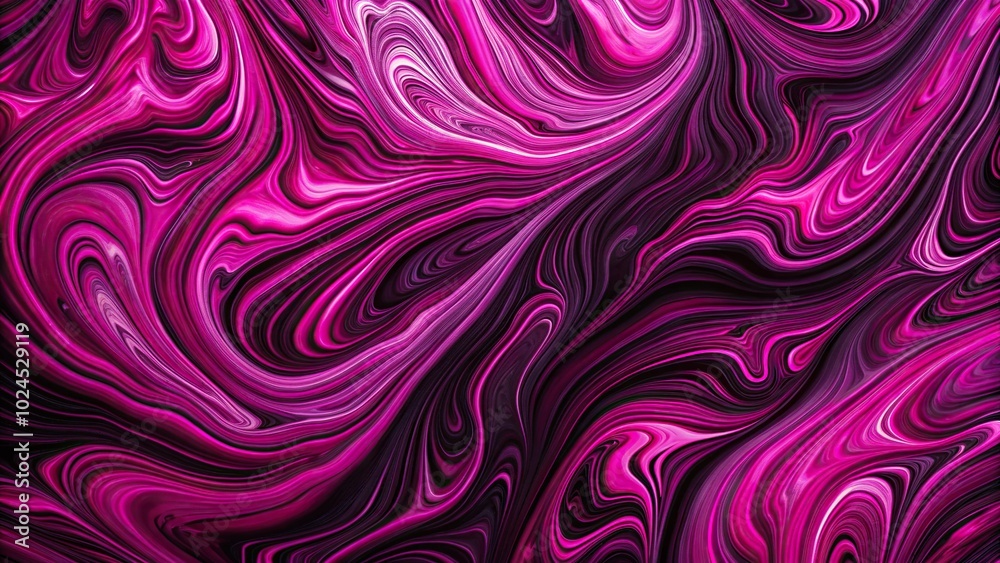 Medium shot abstract photo of marble swirls in magenta and black alcohol ink Medium shot abstract photo of marble swirls in magenta and black alcohol ink