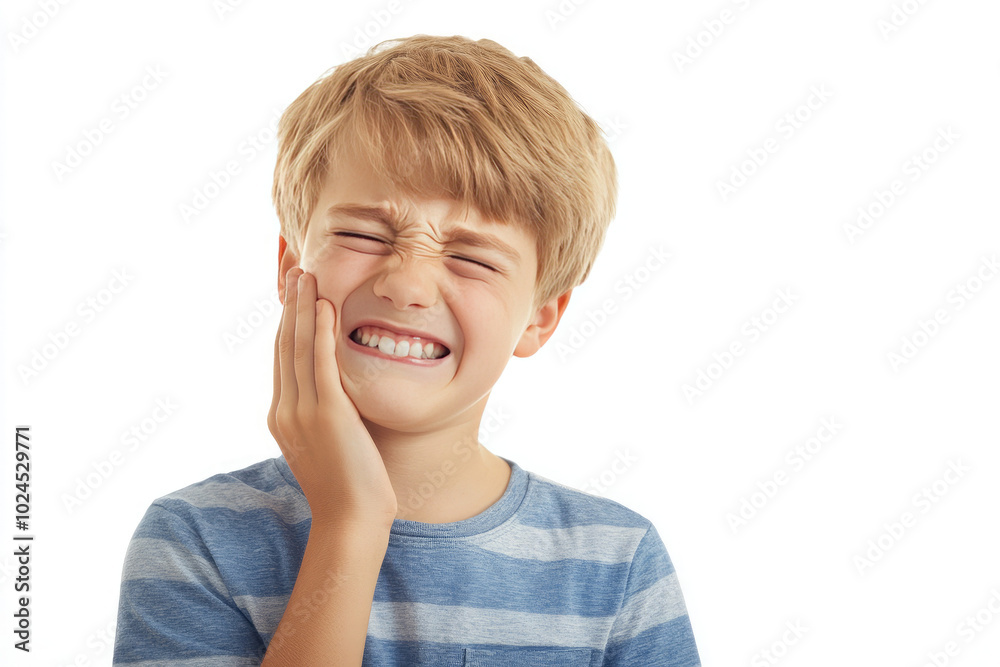 child boy with toothache white background copyspace isolated child boy with toothache white background copyspace isolated