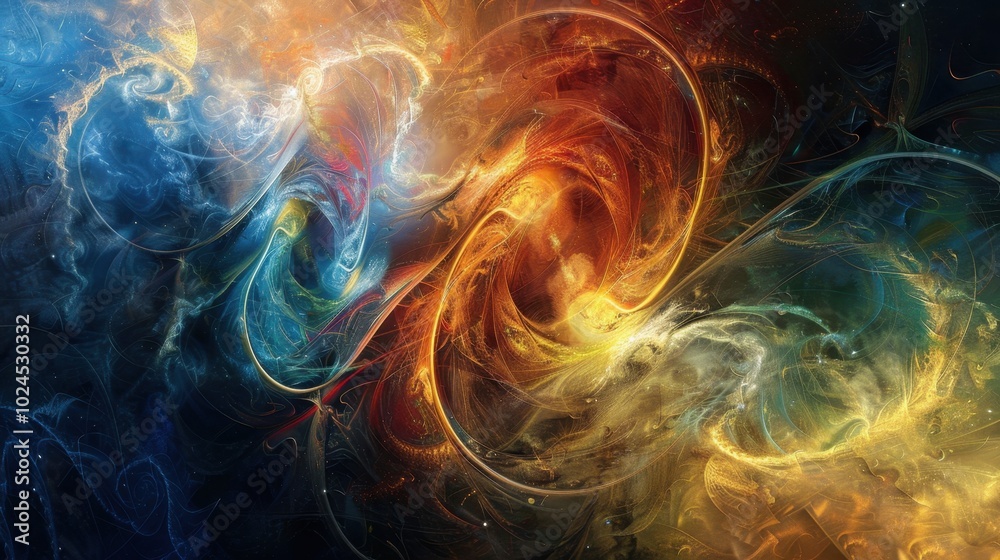 Obraz premium Vibrant Abstract Swirls of Color in Motion