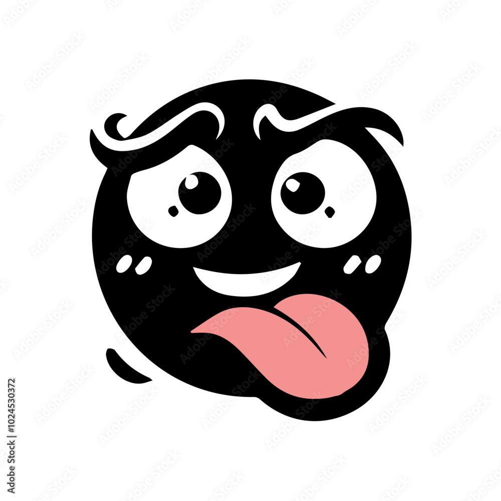 Cute and funny Face Emotion flat design Cute and funny Face Emotion flat design