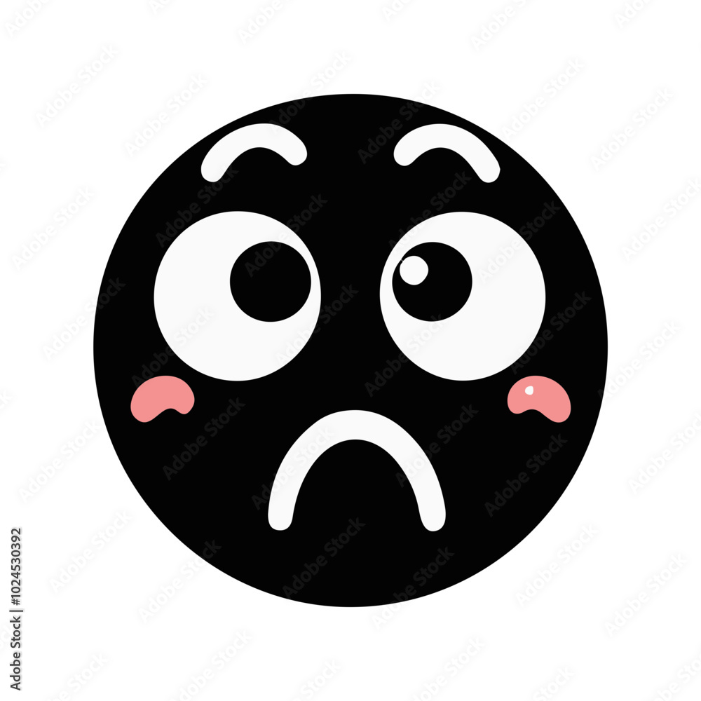 Cute and funny Face Emotion flat design Cute and funny Face Emotion flat design