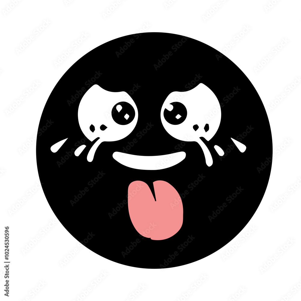 Cute and funny Face Emotion flat design Cute and funny Face Emotion flat design
