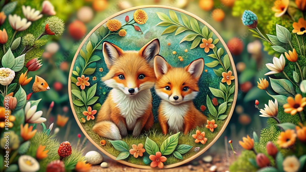 Adorable foxes surrounded by playful circles make for a captivating coloring book, inviting creative kids to express their imagination while enjoying artistic fun. Adorable foxes surrounded by playful circles make for a captivating coloring book, inviting creative kids to express their imagination while enjoying artistic fun.