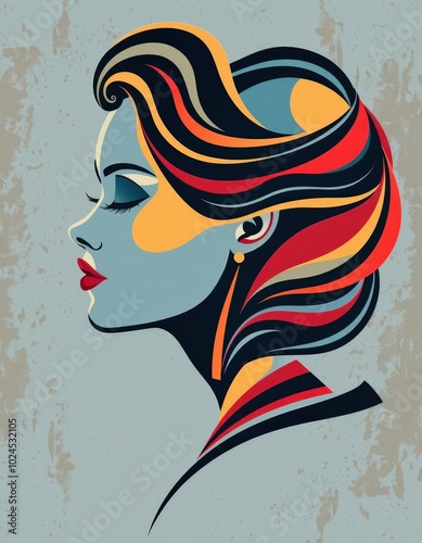 woman with hair in a dress