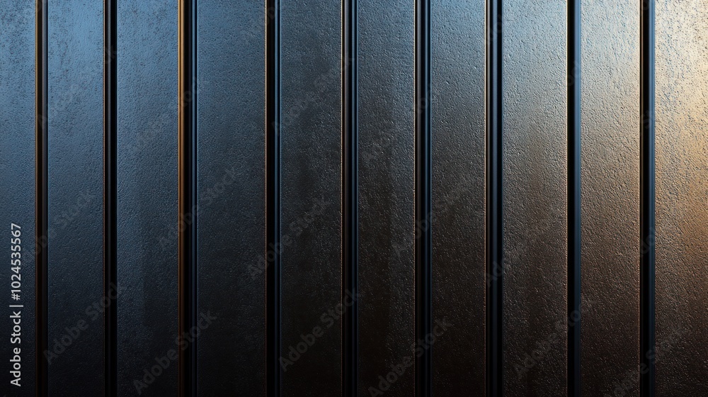 A close-up of vertical black panels with a subtle gradient and texture.