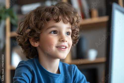 Happy child enjoying time at home