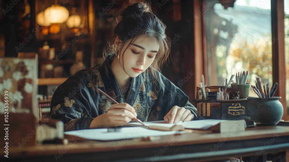 A Journey into Artistry: Capturing the Essence of Creativity Through Thoughtful Elegance and Artistic Expression in a Traditional Setting A Journey into Artistry: Capturing the Essence of Creativity Through Thoughtful Elegance and Artistic Expression in a Traditional Setting
