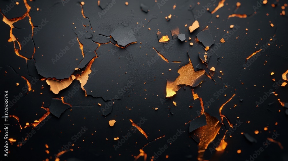 Detailed 3D Render of Worn Surface with Cracks and Texture