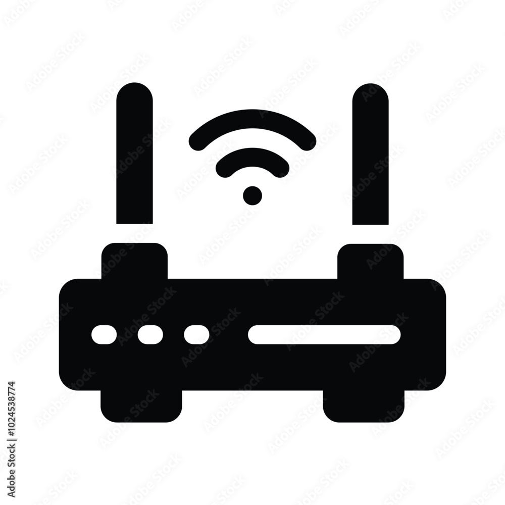 A WiFi router, representing wireless connectivity or internet services A WiFi router, representing wireless connectivity or internet services