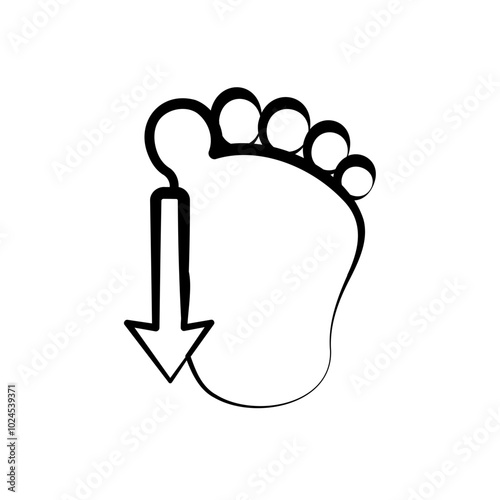 green arrow footprint