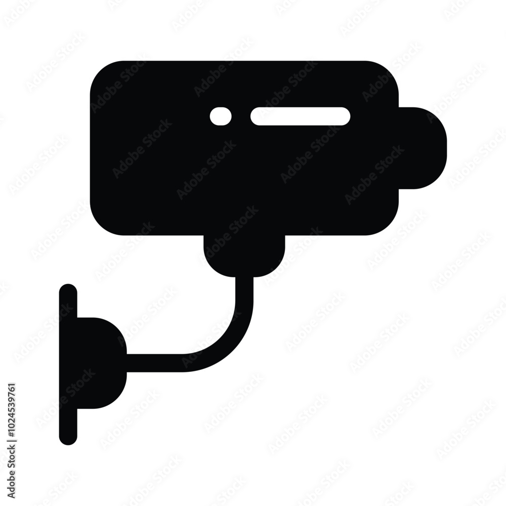 A surveillance camera representing security or monitoring vector design A surveillance camera representing security or monitoring vector design